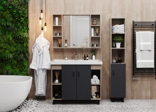 Шкаф-зеркало Onika Тимбер 210017 100см дуб сонома